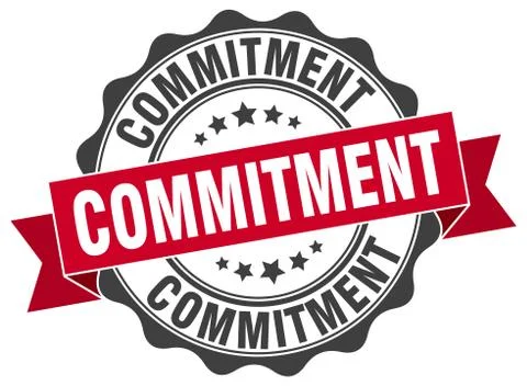 Commitment stamp. sign. seal Illustrazione stock