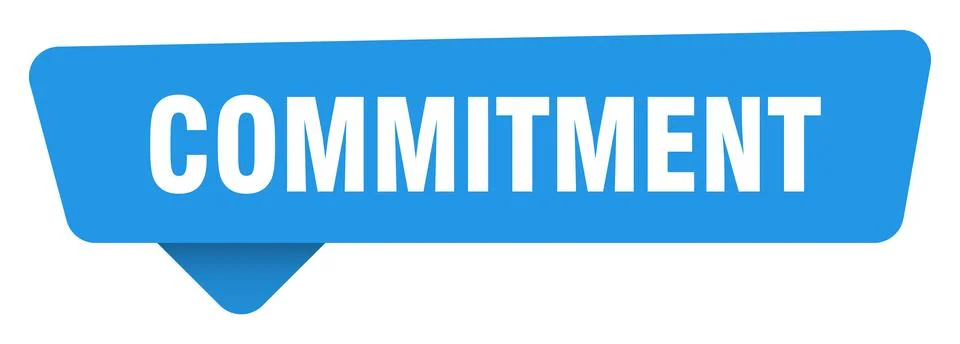 Commitment sticker. commitment blue sign isolated on transpatent background Stock-Illustration