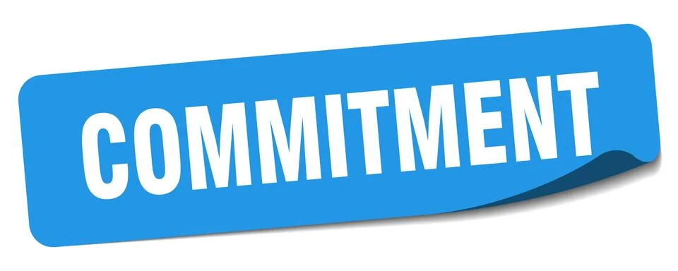 Commitment sticker. commitment label Stock Illustration