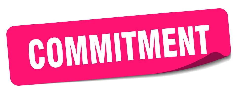 Commitment sticker. commitment label イラスト素材