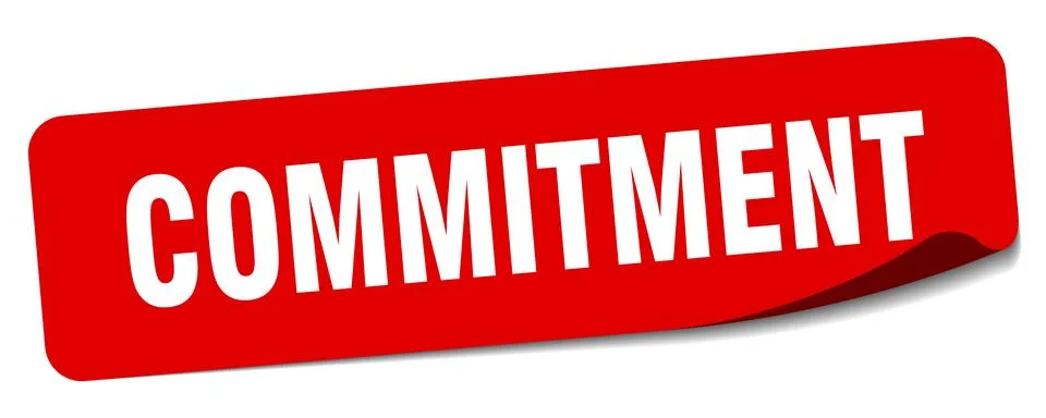Commitment sticker. commitment label Stock Illustration
