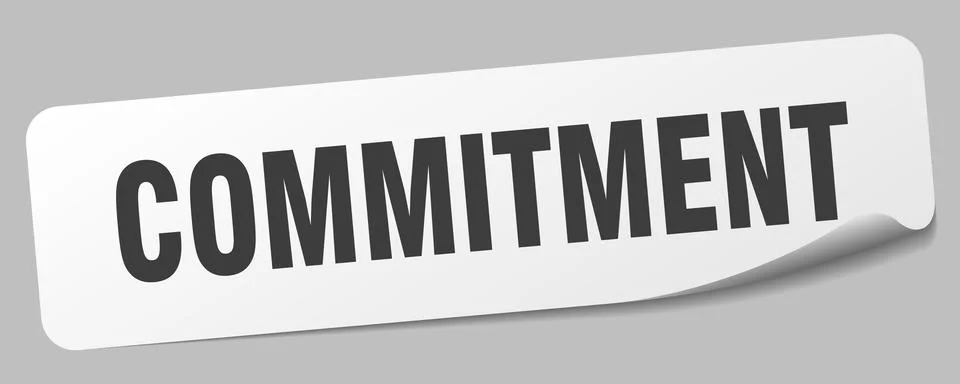 Commitment sticker. commitment label 스톡 일러스트