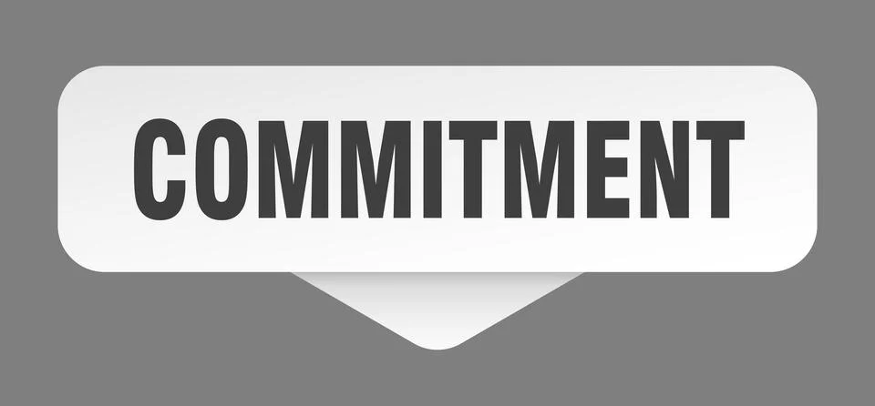 Commitment sticker. commitment sign isolated on gray background 스톡 일러스트