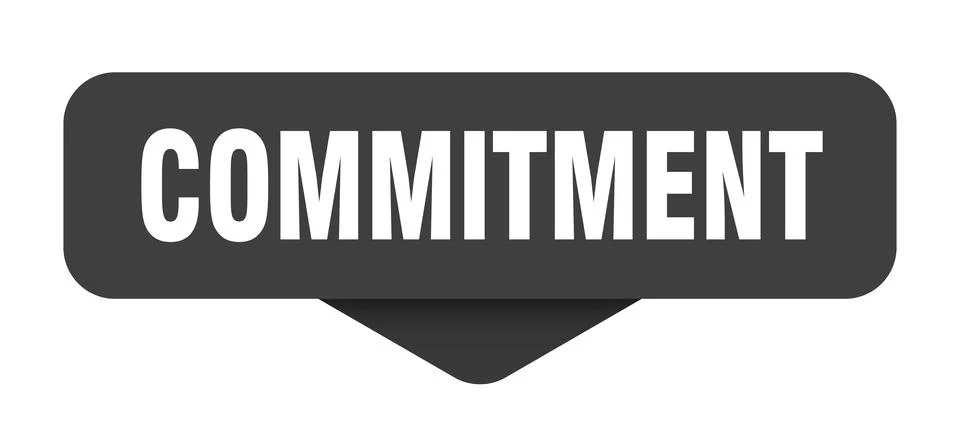 Commitment sticker. commitment sign on transparent background 库存插图
