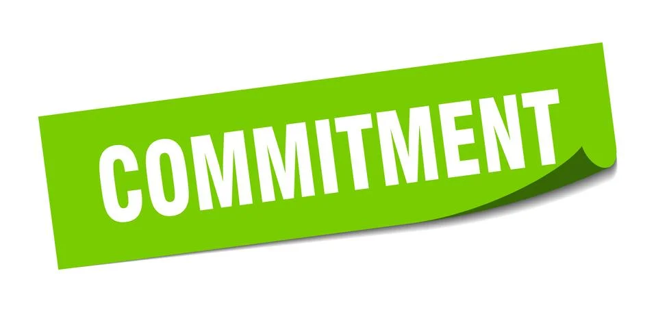 Commitment sticker. commitment square sign. commitment. peeler 스톡 일러스트