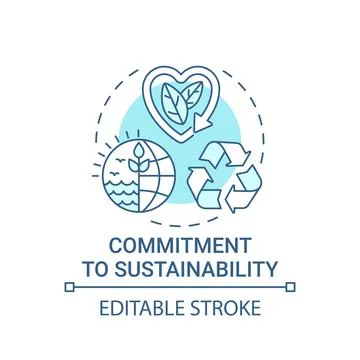 Commitment to sustainability concept icon 스톡 일러스트