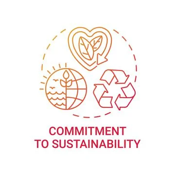 Commitment to sustainability concept icon Stock Illustration