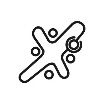 Commitment Teamwork Together Business Black Logo Illustration Vector Stockillustratie