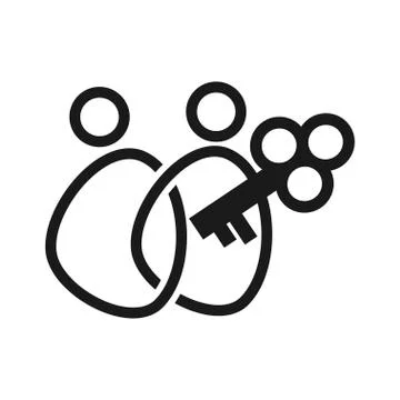 Commitment Teamwork Together Business Black Logo Illustration Vector Stock-Illustration