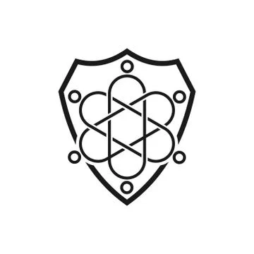 Commitment Teamwork Together Business Black Logo Illustration Vector Illustrazione stock