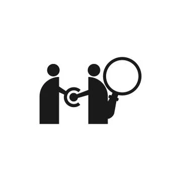 Commitment Teamwork Together Business Black Logo Illustration Vector Stock-Illustration