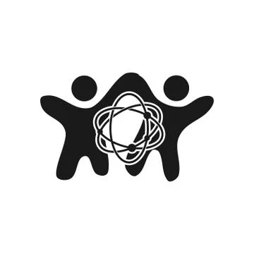 Commitment Teamwork Together Business Black Logo Illustration Vector Stock Illustration