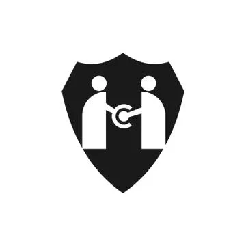 Commitment Teamwork Together Business Black Logo Illustration Vector 스톡 일러스트