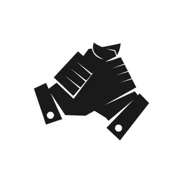 Commitment Teamwork Together Business Black Logo Illustration Vector 스톡 일러스트