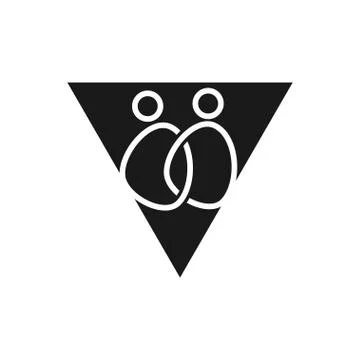 Commitment Teamwork Together Business Black Logo Illustration Vector 스톡 일러스트