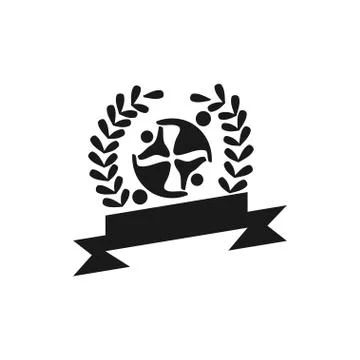 Commitment Teamwork Together Business Black Logo Illustration Vector Illustrazione stock