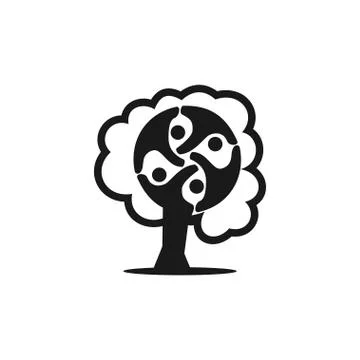 Commitment Teamwork Together Business Black Logo Illustration Vector Illustrazione stock