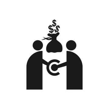 Commitment Teamwork Together Business Black Logo Illustration Vector Stock Illustration