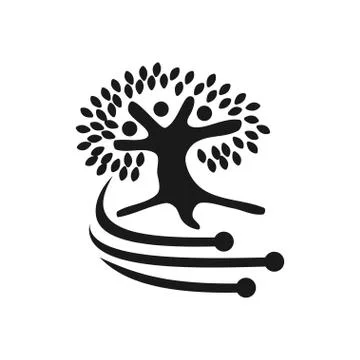 Commitment Teamwork Together Business Black Logo Illustration Vector 스톡 일러스트