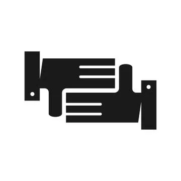 Commitment Teamwork Together Business Black Logo Illustration Vector Stock-Illustration