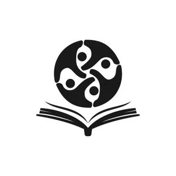 Commitment Teamwork Together Business Black Logo Illustration Vector Illustrazione stock