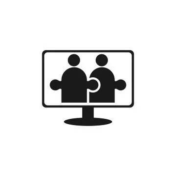 Commitment Teamwork Together Business Black Logo Illustration Vector Stock Illustration