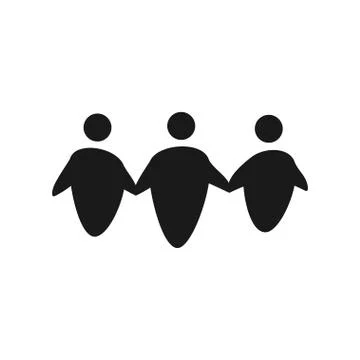 Commitment Teamwork Together Business Black Logo Illustration Vector 스톡 일러스트
