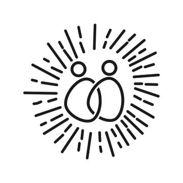 Commitment Teamwork Together Business Black Logo Illustration Vector Illustrazione stock