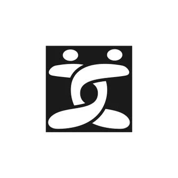 Commitment Teamwork Together Business Black Logo Illustration Vector Stock Illustration