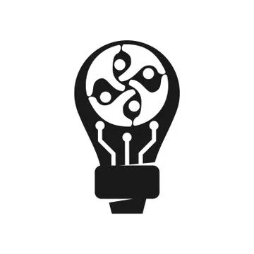 Commitment Teamwork Together Business Black Logo Illustration Vector 스톡 일러스트