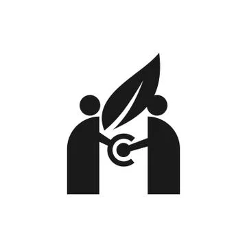 Commitment Teamwork Together Business Black Logo Illustration Vector Stock Illustration