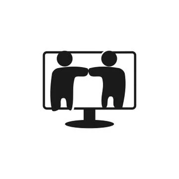 Commitment Teamwork Together Business Black Logo Illustration Vector Illustrazione stock