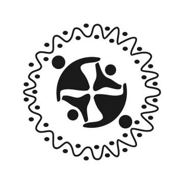 Commitment Teamwork Together Business Black Logo Illustration Vector Stock Illustration