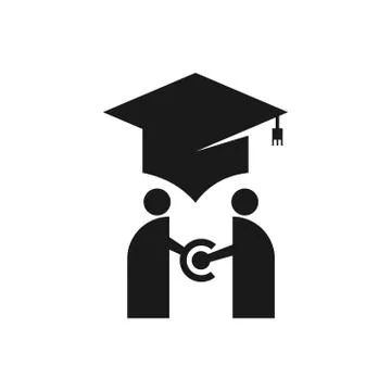 Commitment Teamwork Together Business Black Logo Illustration Vector 스톡 일러스트