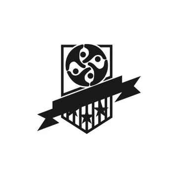 Commitment Teamwork Together Business Black Logo Illustration Vector Illustrazione stock