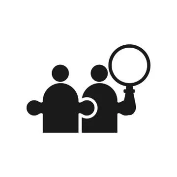 Commitment Teamwork Together Business Black Logo Illustration Vector Illustrazione stock