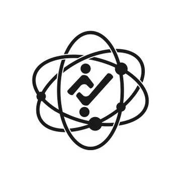 Commitment Teamwork Together Business Black Logo Illustration Vector Illustrazione stock