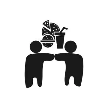 Commitment Teamwork Together Business Black Logo Illustration Vector Illustrazione stock