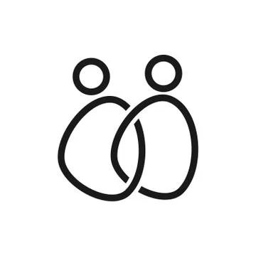 Commitment Teamwork Together Business Black Logo Illustration Vector イラスト素材