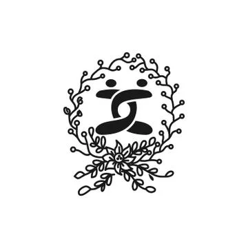 Commitment Teamwork Together Business Black Logo Illustration Vector 스톡 일러스트