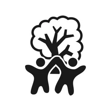 Commitment Teamwork Together Business Black Logo Illustration Vector Illustrazione stock