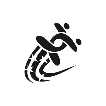 Commitment Teamwork Together Business Black Logo Illustration Vector Stock Illustration