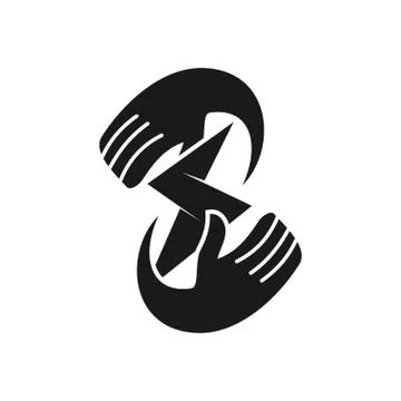 Commitment Teamwork Together Business Black Logo Illustration Vector 스톡 일러스트