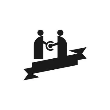 Commitment Teamwork Together Business Black Logo Illustration Vector 스톡 일러스트