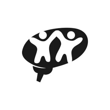 Commitment Teamwork Together Business Black Logo Illustration Vector Illustrazione stock