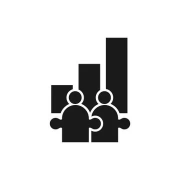 Commitment Teamwork Together Business Black Logo Illustration Vector Stock Illustration