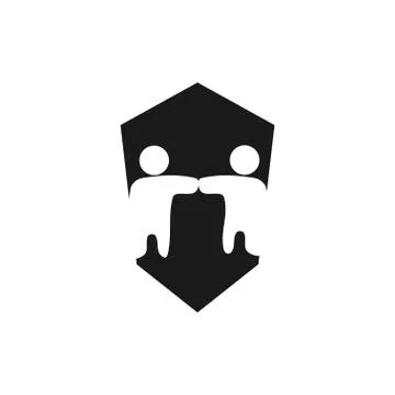 Commitment Teamwork Together Business Black Logo Illustration Vector 스톡 일러스트