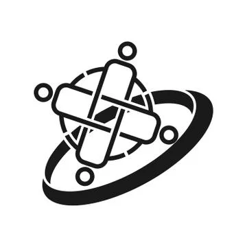 Commitment Teamwork Together Business Black Logo Illustration Vector 스톡 일러스트