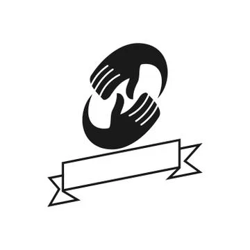 Commitment Teamwork Together Business Black Logo Illustration Vector 스톡 일러스트