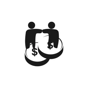 Commitment Teamwork Together Business Black Logo Illustration Vector 스톡 일러스트